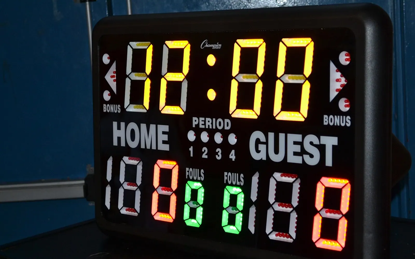 Shot clock, basketball and home game