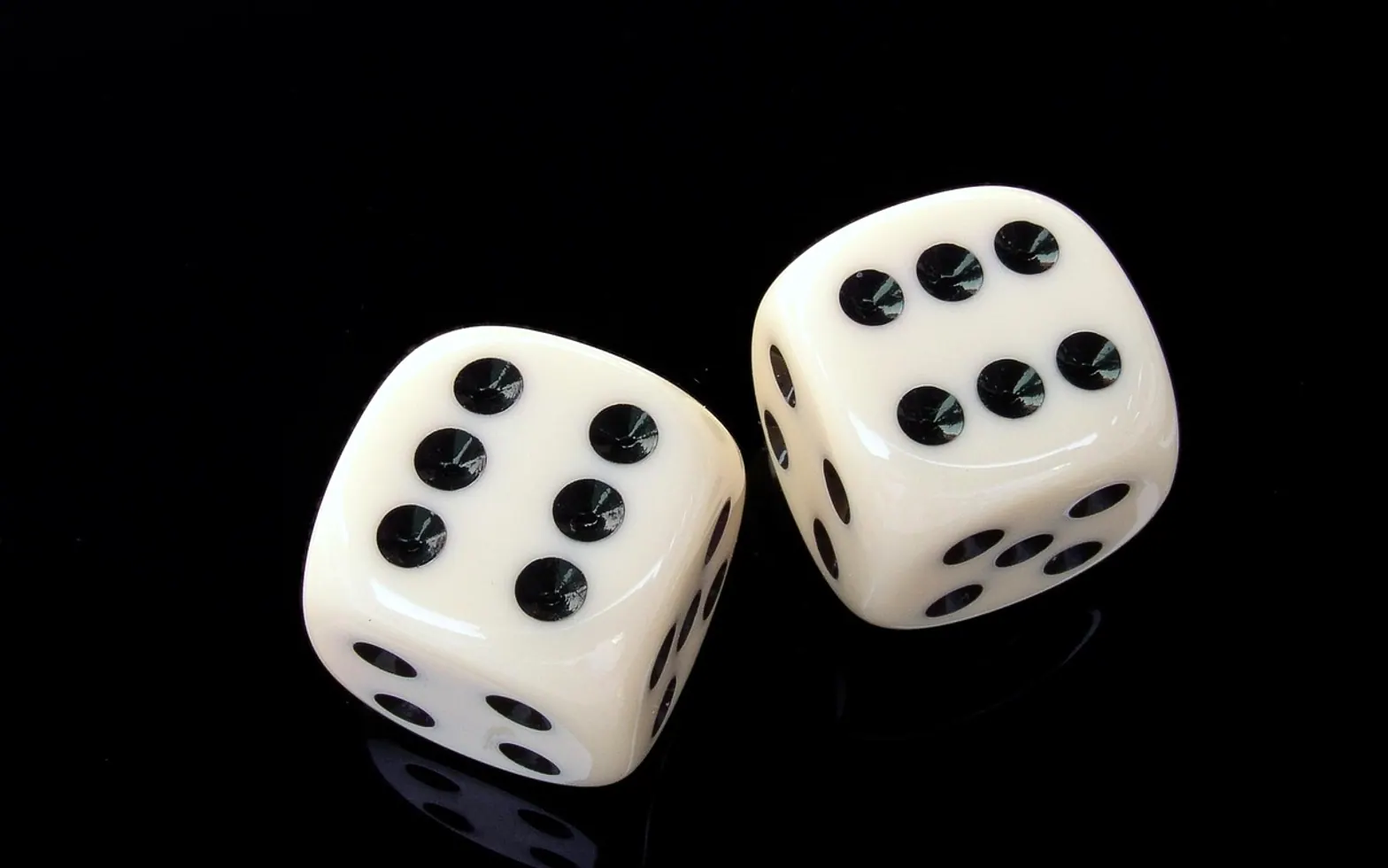 Dice, six and gambling