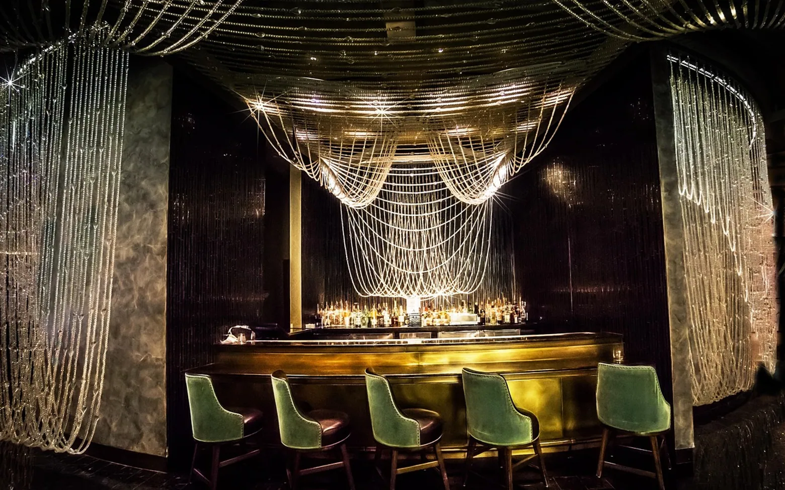 Chandelier, lounge and contemporary