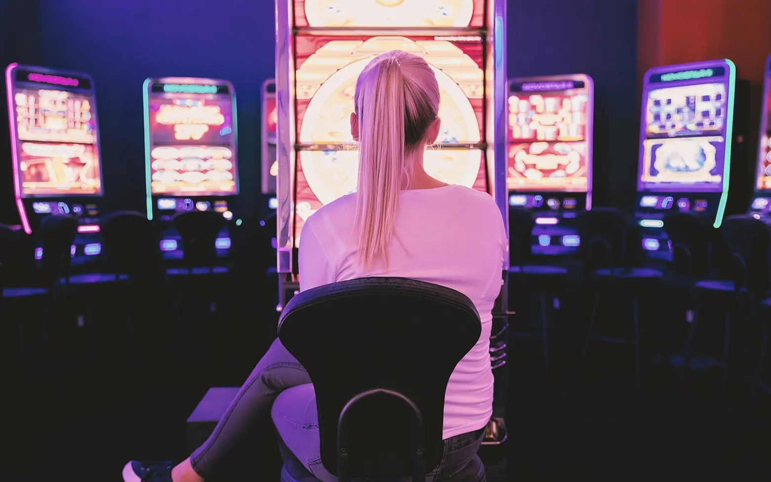 Casino, adult and woman